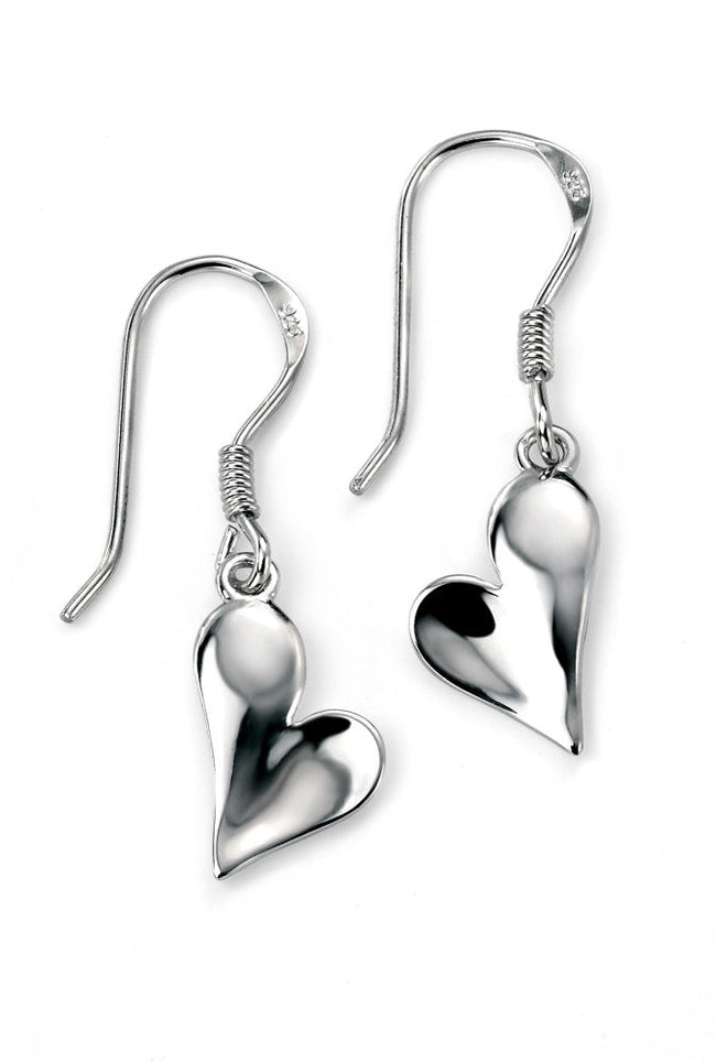 Beginnings Silver Heart Drop Earring