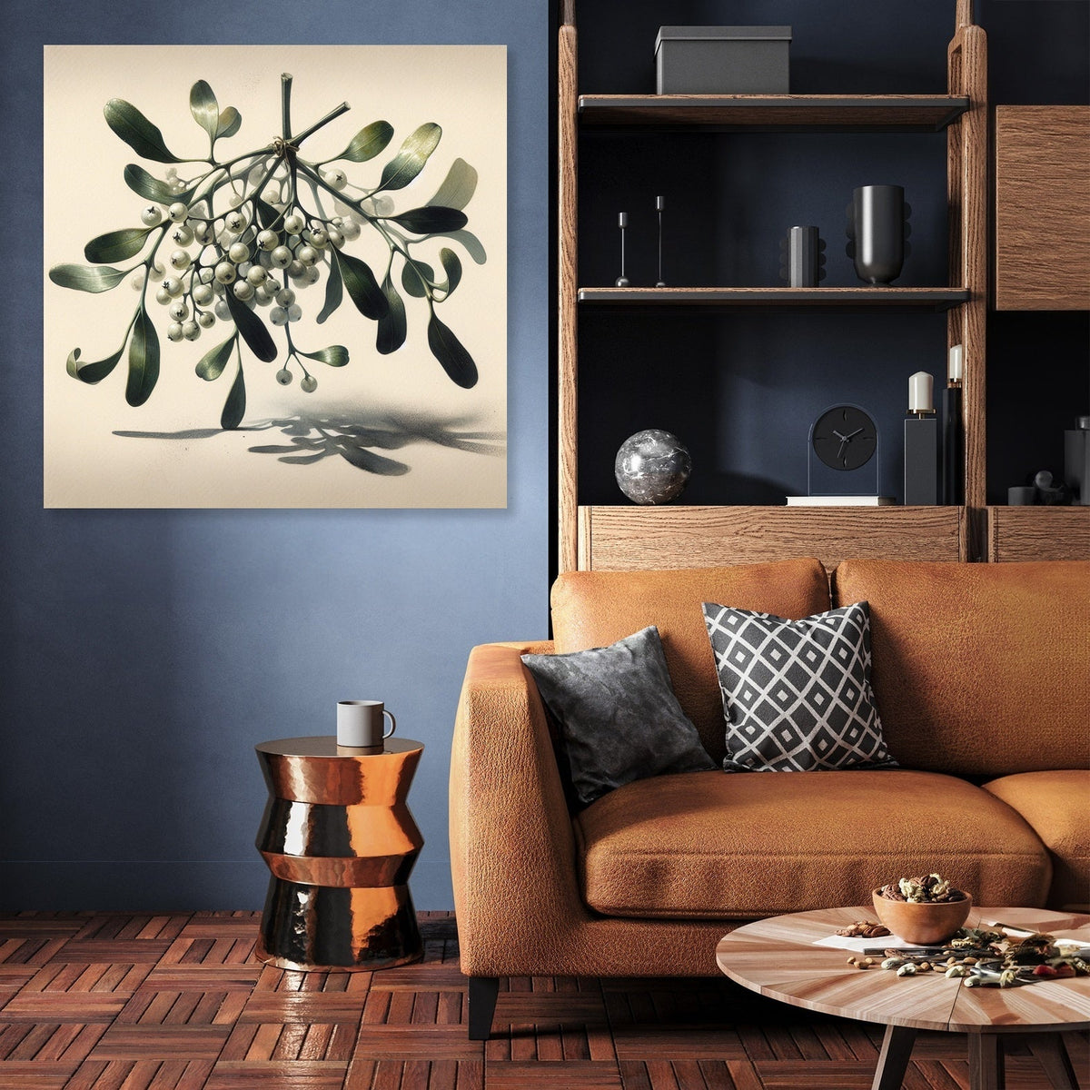 Melancholic Mistletoe Christmas Canvas
