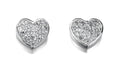 Beginnings Pave Heart Stud Earrings