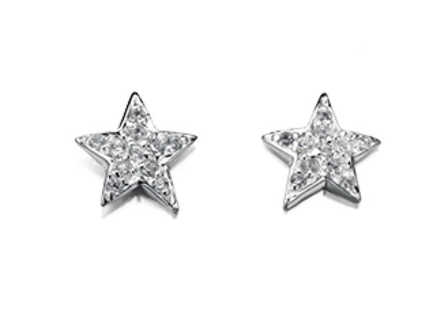 Beginnings Star Stud Earrings with Cubic Zirconia
