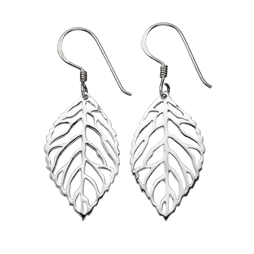 Beginnings Cut Out Leaf Drop Earrings