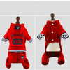 Dog Winter Thick Striped Fake Two-piece Suit