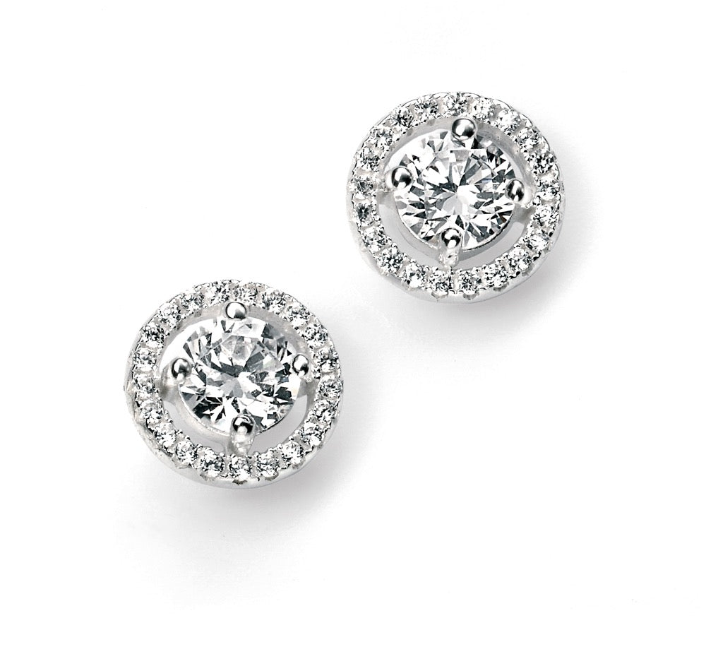 Beginnings Pave Set Cluster Stud Earrings