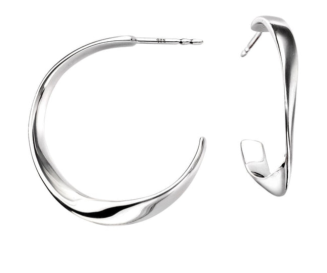 Beginnings Twisted Solid Hoop Earrings