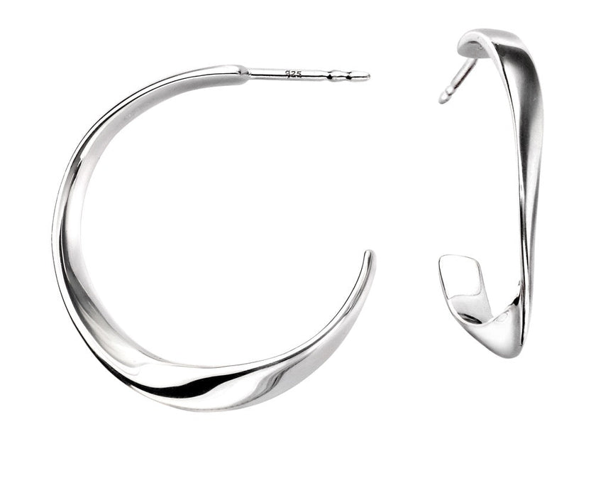 Beginnings Twisted Solid Hoop Earrings