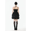Dark in Love Morwenna Bat Mesh Layered Goth Mini Dress