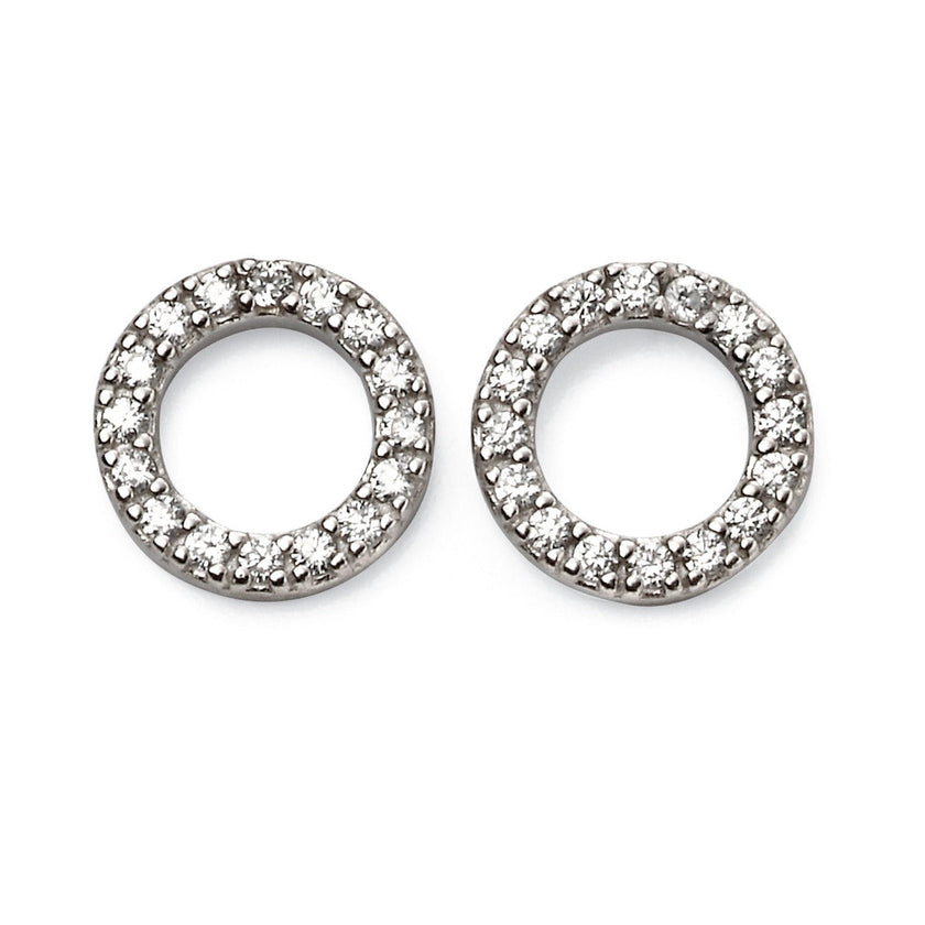 Beginnings Open Circle Earrings with Cubic Zirconia