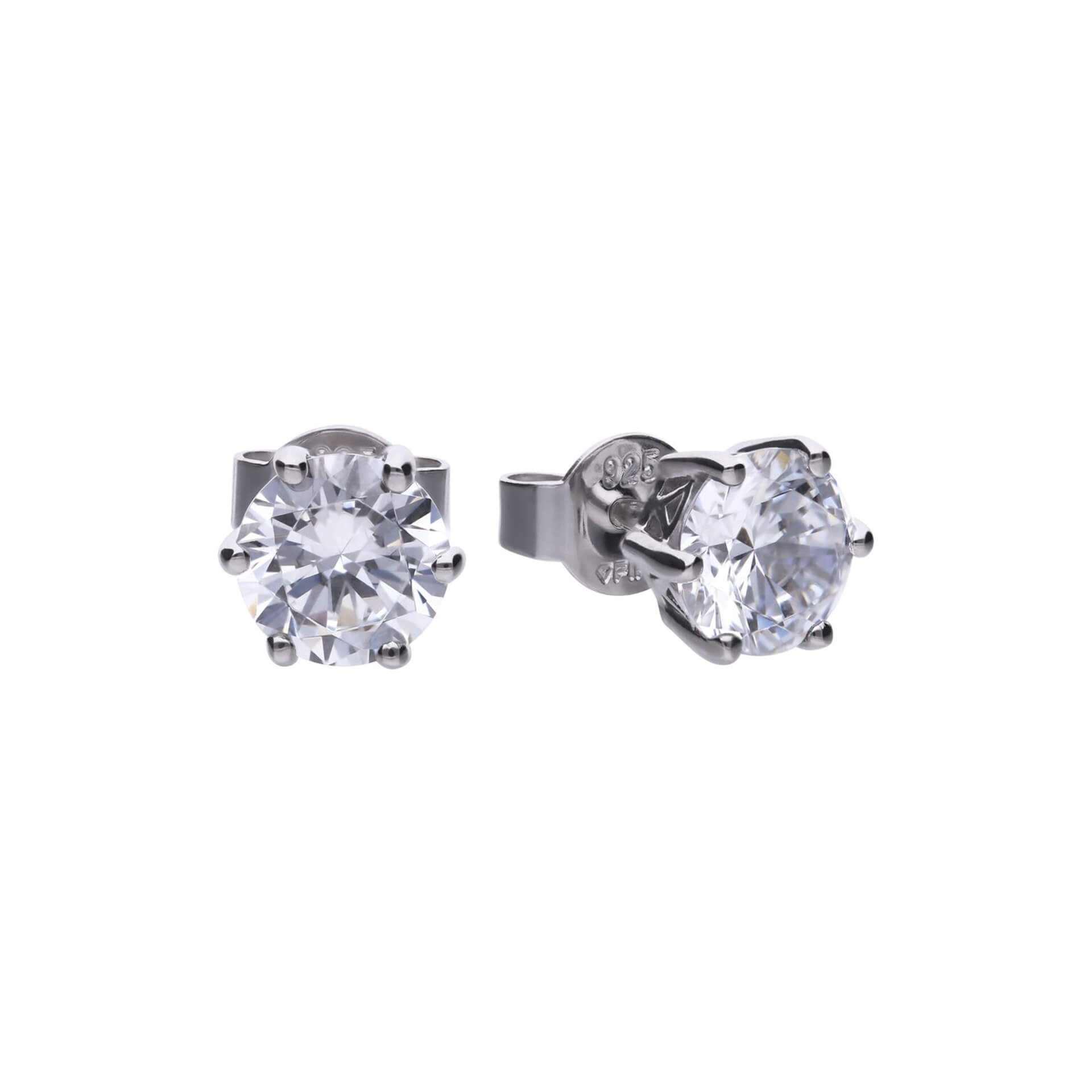 Diamonfire Six Claw Carat Stud Earrings