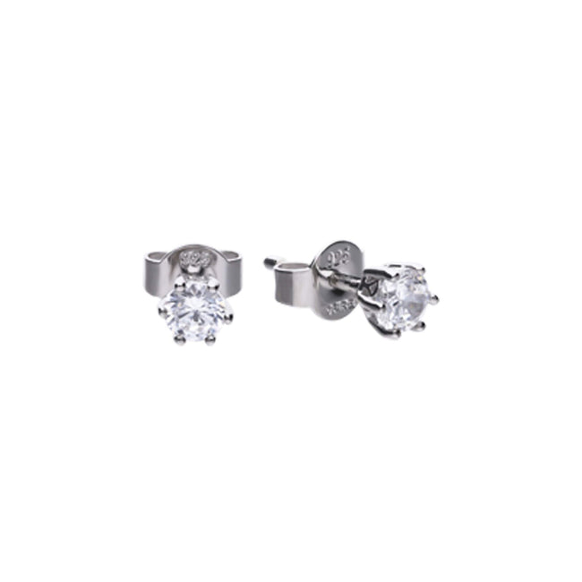 Pendientes de botón Diamonfire de seis garras con quilates