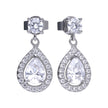 Diamonfire Teardrop Shaped Zirconia Drop Earrings
