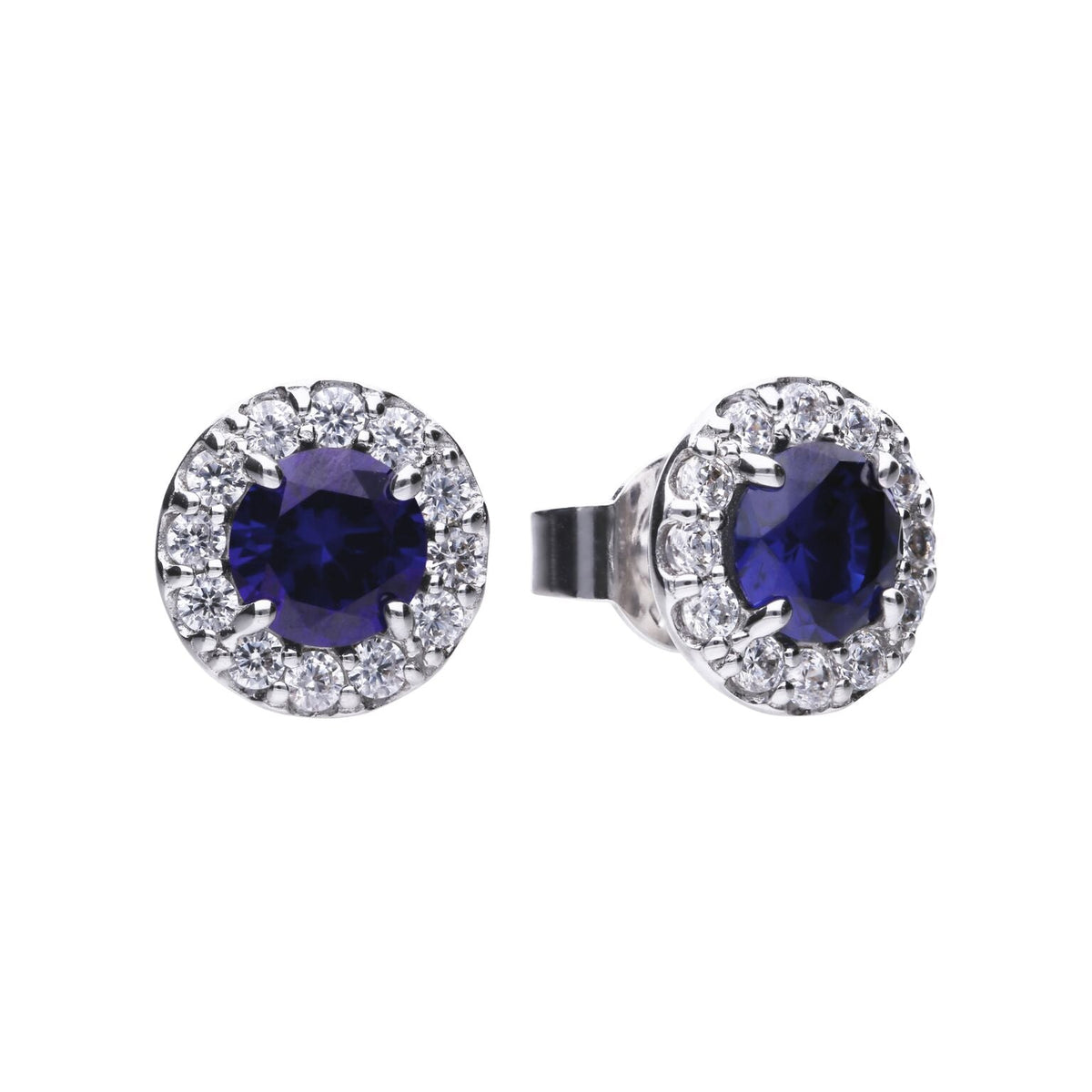 Diamonfire Round Colour Pave Stud Earrings