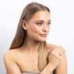 Diamonfire Shell Pearl and Zirconia Halo Stud Earrings