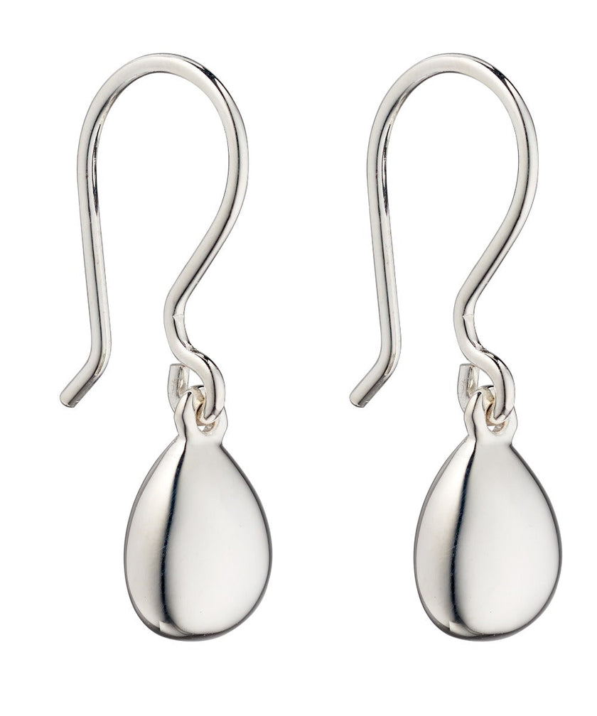 Beginnings Silver Pebble Drop Earrings