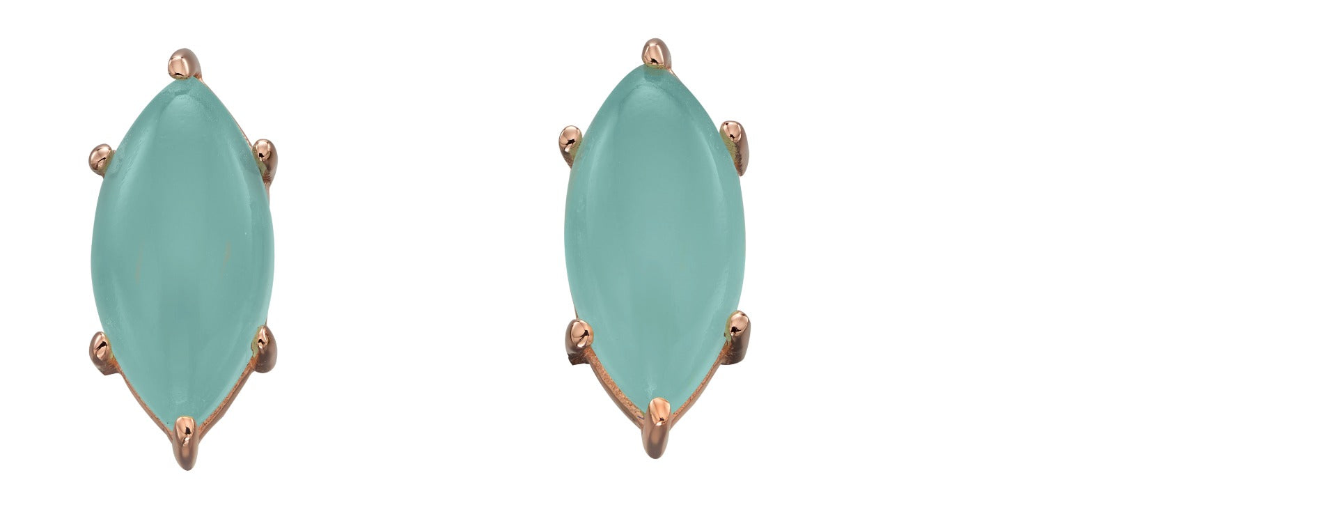Beginnings Marquise Aqua-Chalzedon-Ohrringe