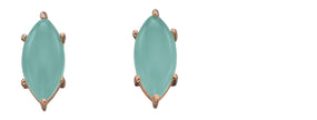Beginnings Marquise Aqua Chalcedony Earrings
