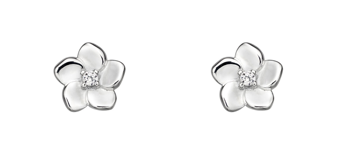 Beginnings Cubic Zirconia Cherry Blossom Earrings