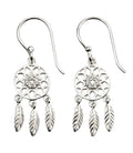 Beginnings Dream Catcher Earrings with Cubic Zirconia