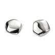 Beginnings Organic Shaped Silver Stud Earrings