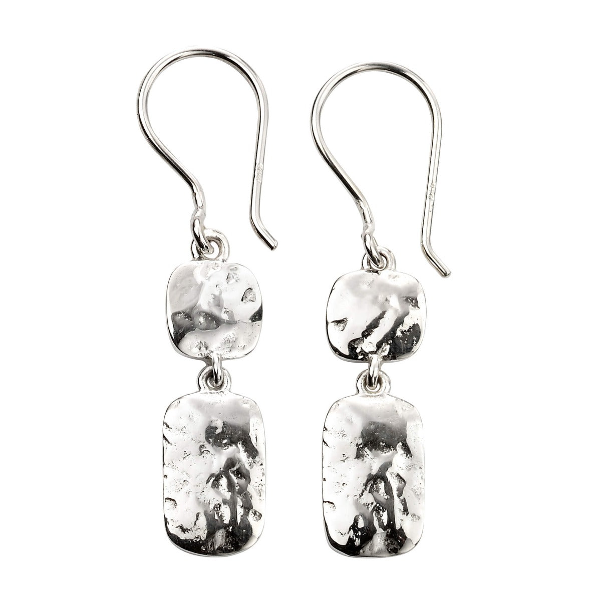 Pendientes de Doble Caída Martillados Beginnings