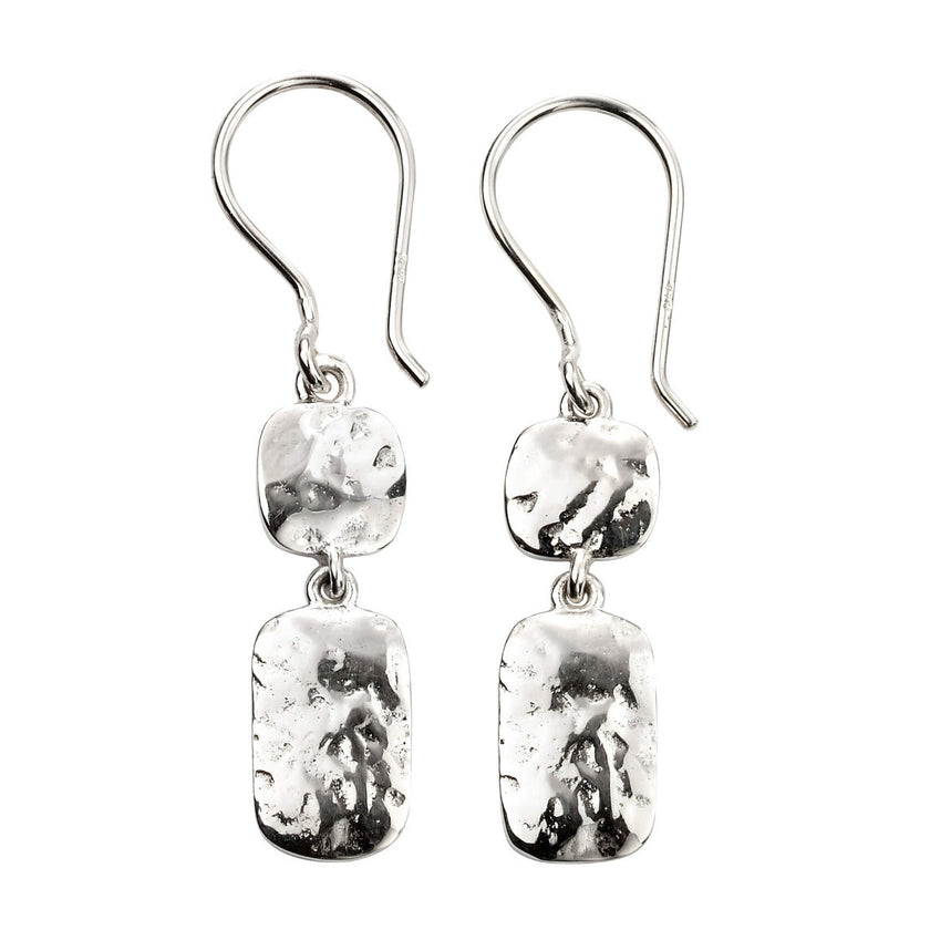 Pendientes de Doble Caída Martillados Beginnings