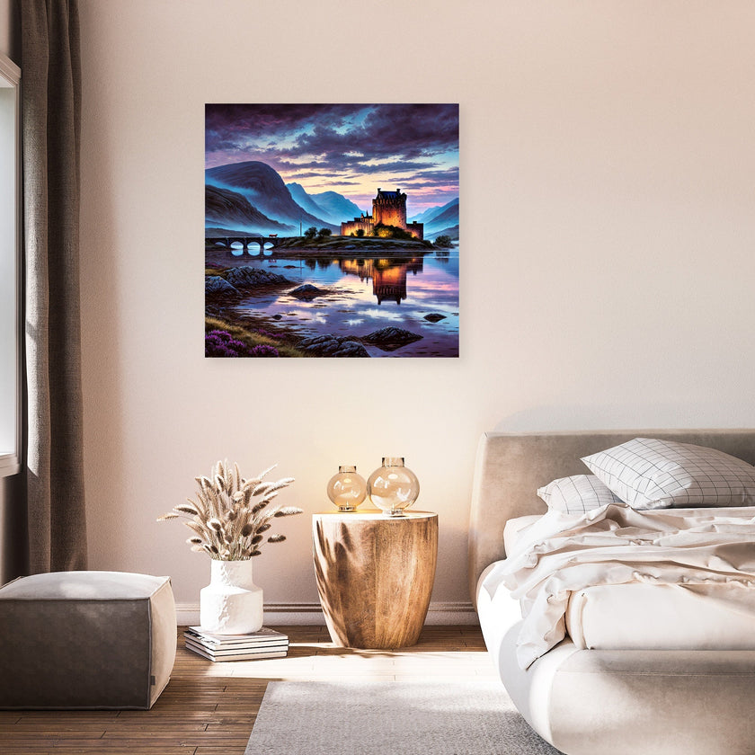Twilight Highlands Castle Canvas