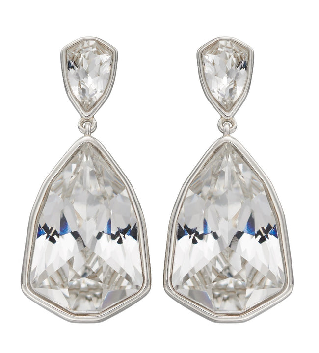 Beginnings Trilliant Shape Crystal Drop Earrings