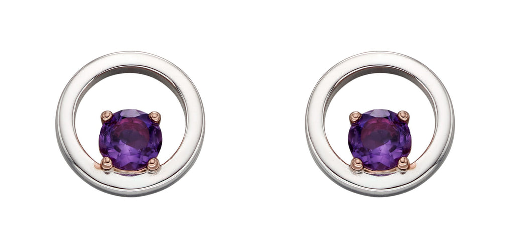 Beginnings Open Circle Earrings with Stone