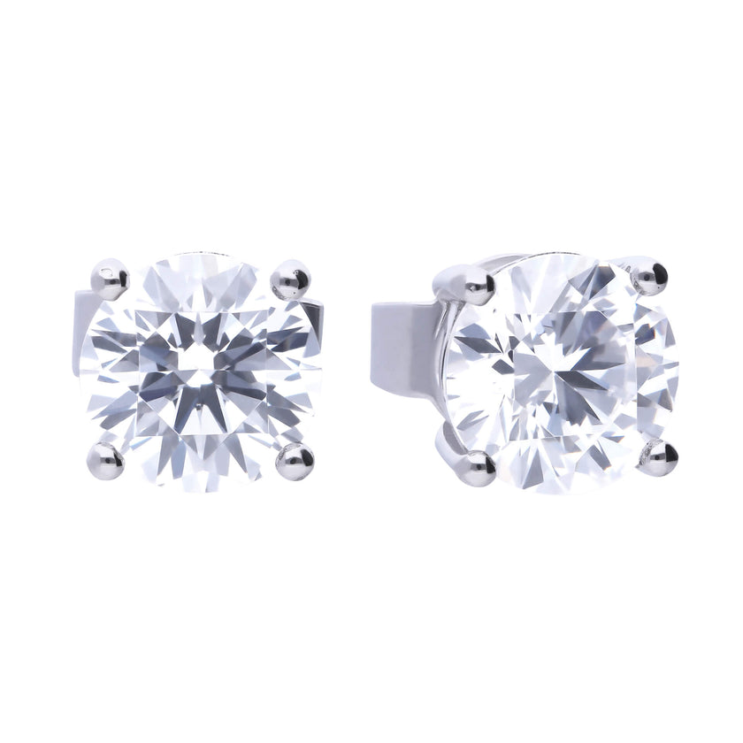 Diamonfire Four Claw Carat Stud Earrings