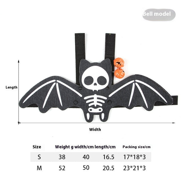 Disfraz de mascota de murciélago para gato de Halloween