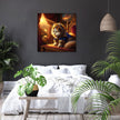 Regal Feline Contemplation Canvas