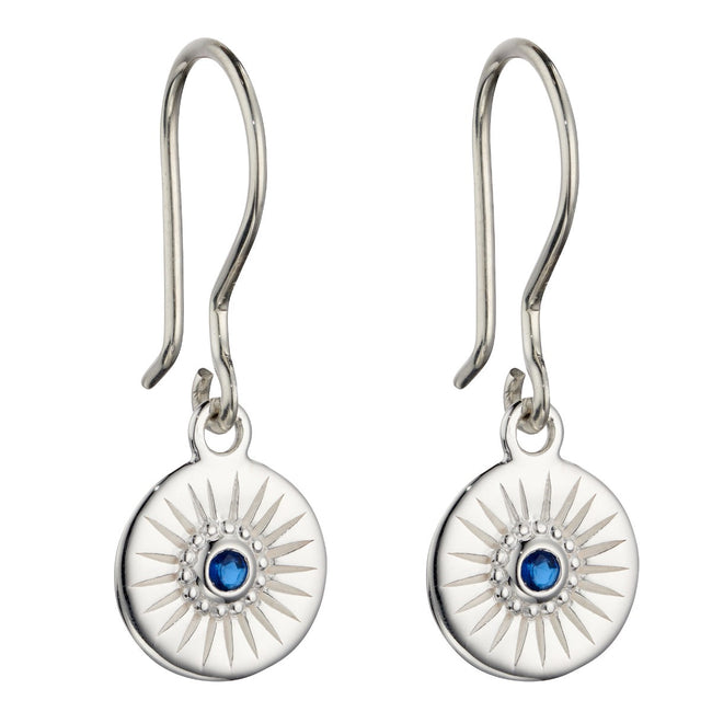 Beginnings Diamond Cut Disc Drop Earrings