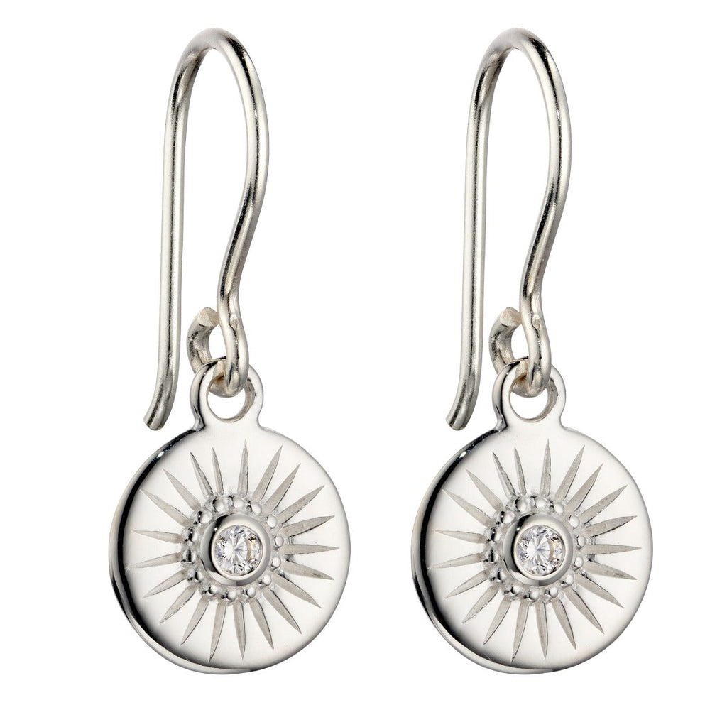 Beginnings Diamond Cut Disc Drop Earrings