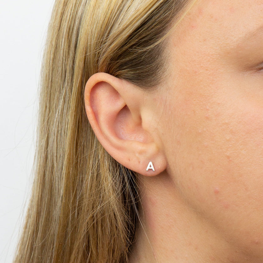 Beginnings Initial Stud Earrings