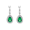 Diamonfire Teardrop and Pave Surround Earrings