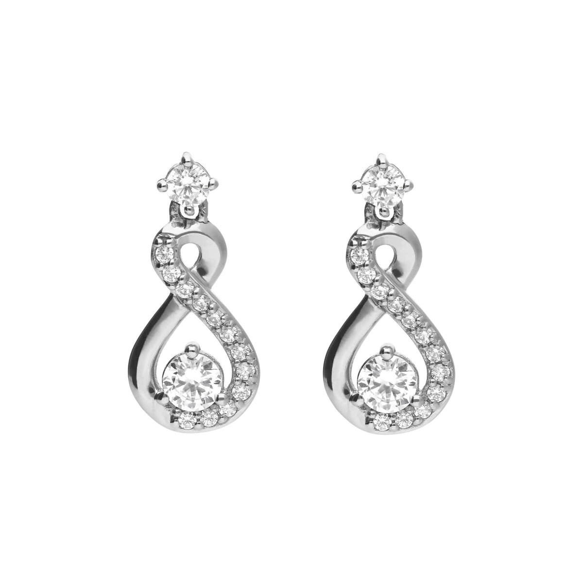 Diamonfire Infinity Zirconia Drop Earrings