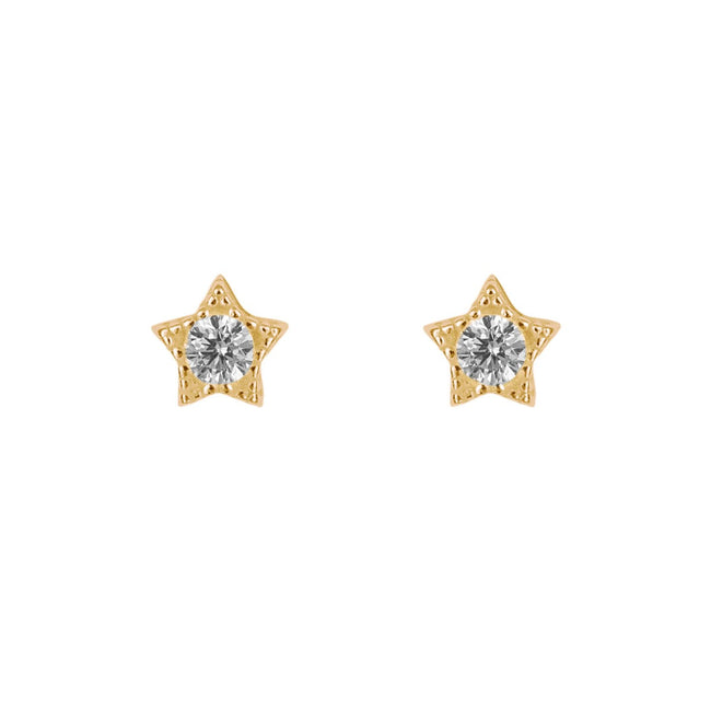 Pendientes de tuerca Beginnings Star con circonita cúbica