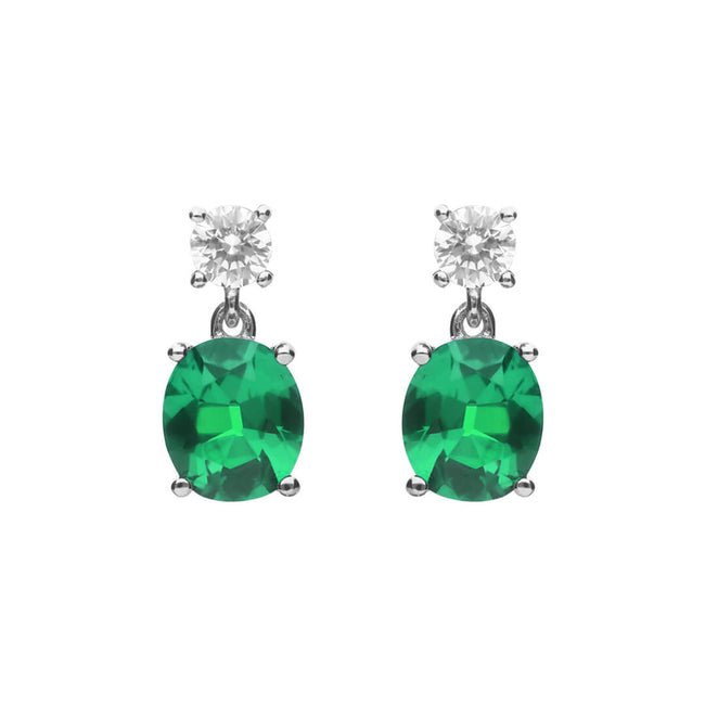 Pendientes colgantes ovalados Diamonfire