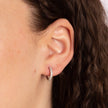 Diamonfire Dainty Pave Set Cluster Hoop Earrings