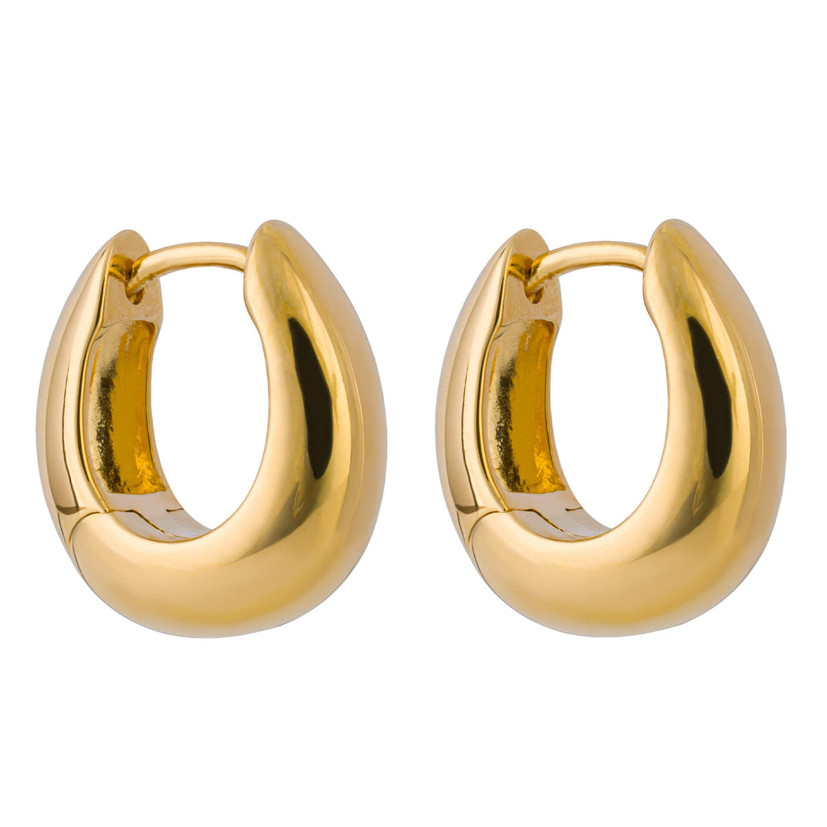 Beginnings Rounded Huggie Hoop Earrings