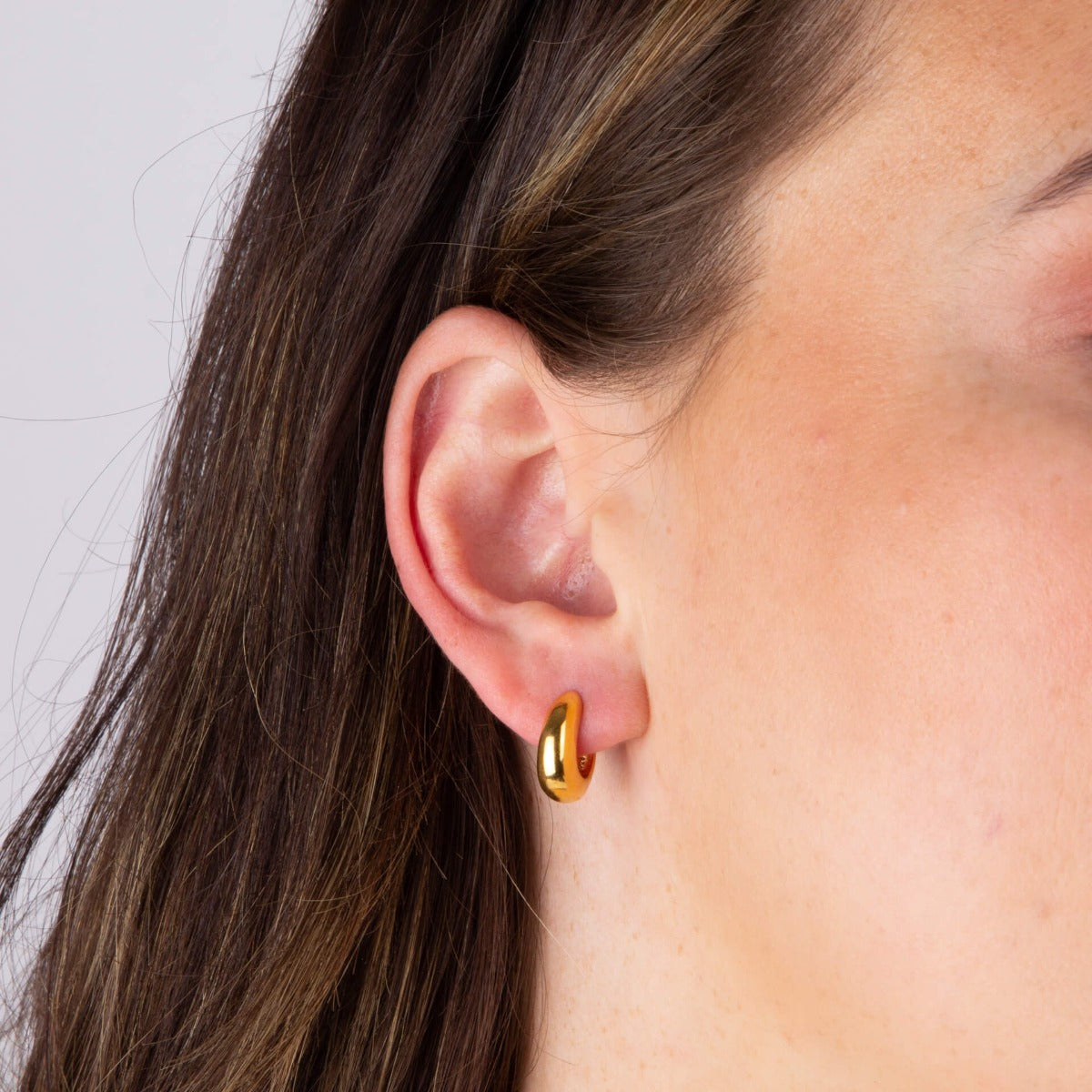 Beginnings Rounded Huggie Hoop Earrings