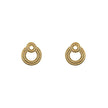 Beginnings Ridged Double Open Circle Stud Earrings