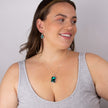 Beginnings Elongated Octagon Crystal Pendant