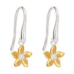 Beginnings Jasmine Flower Drop Earrings with Yellow Gold Plating