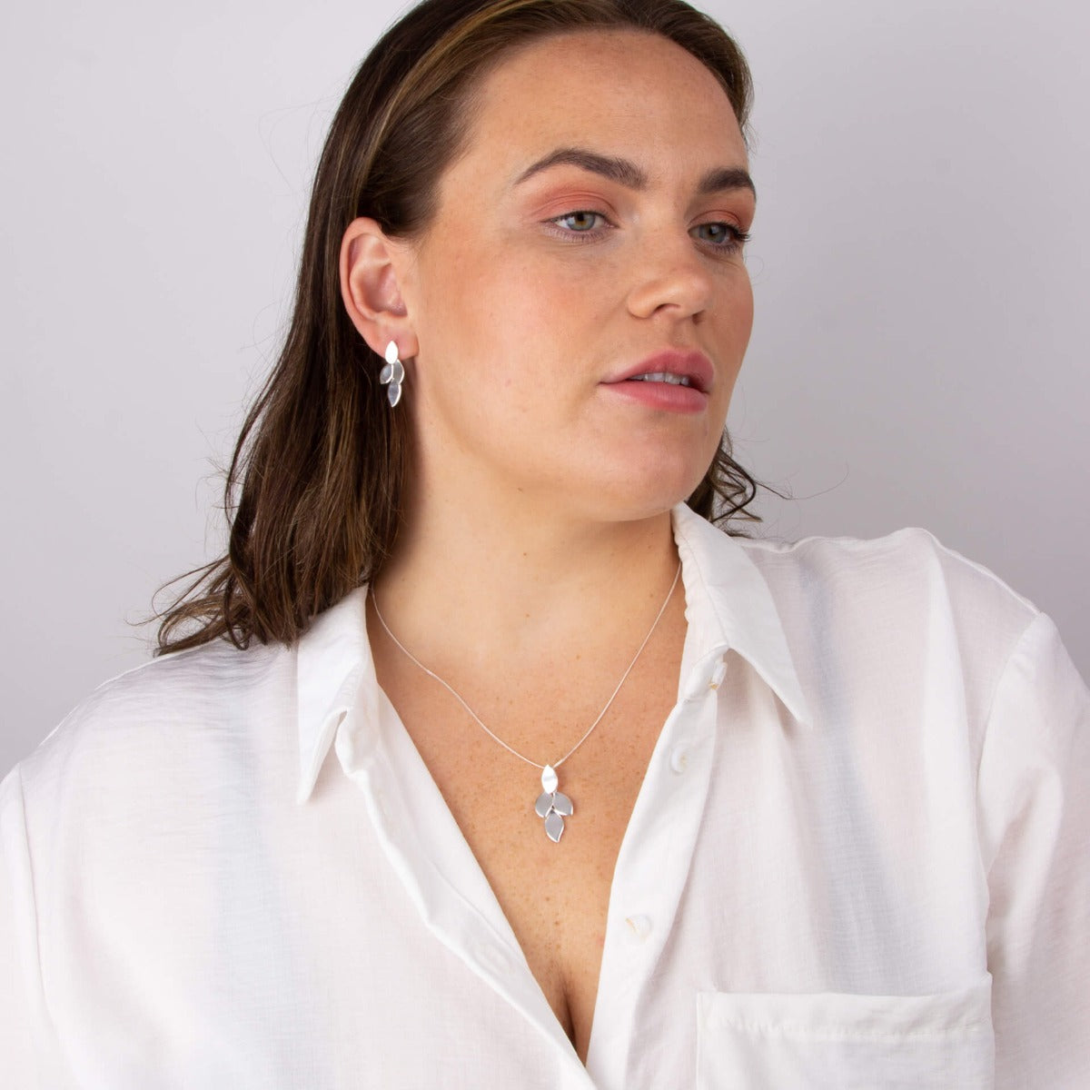 Beginnings Flowing Petals Drop Pendant