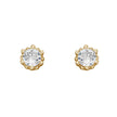 Beginnings Dotted Edge Round Stud Earrings