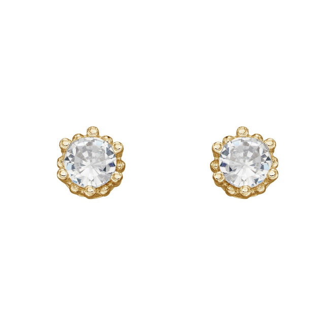 Pendientes redondos con borde de puntos Beginnings