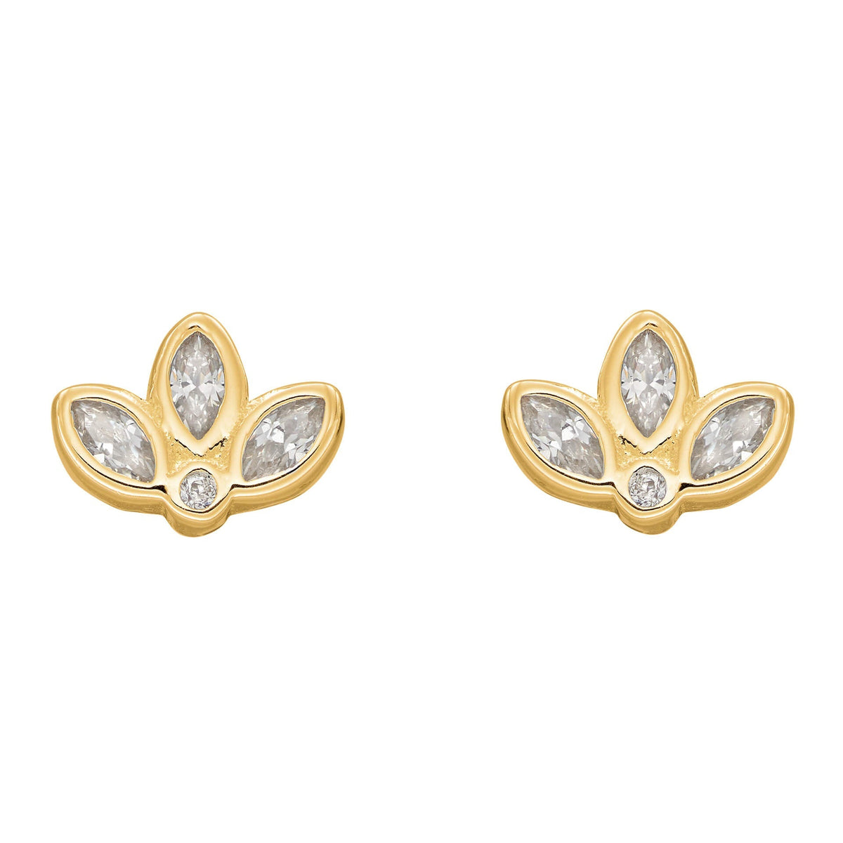 Beginnings Lotus Flower Stud Earrings