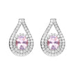Diamonfire Teardrop Pink Zirconia Stud Earrings