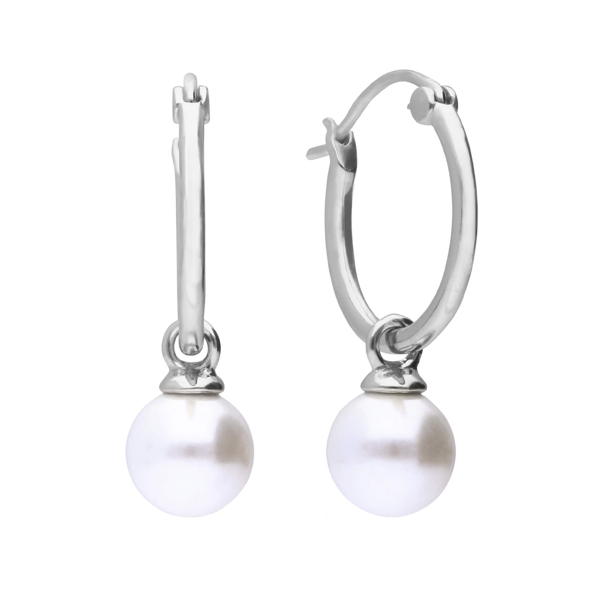 Diamonfire Creolen mit Muschelkernperle