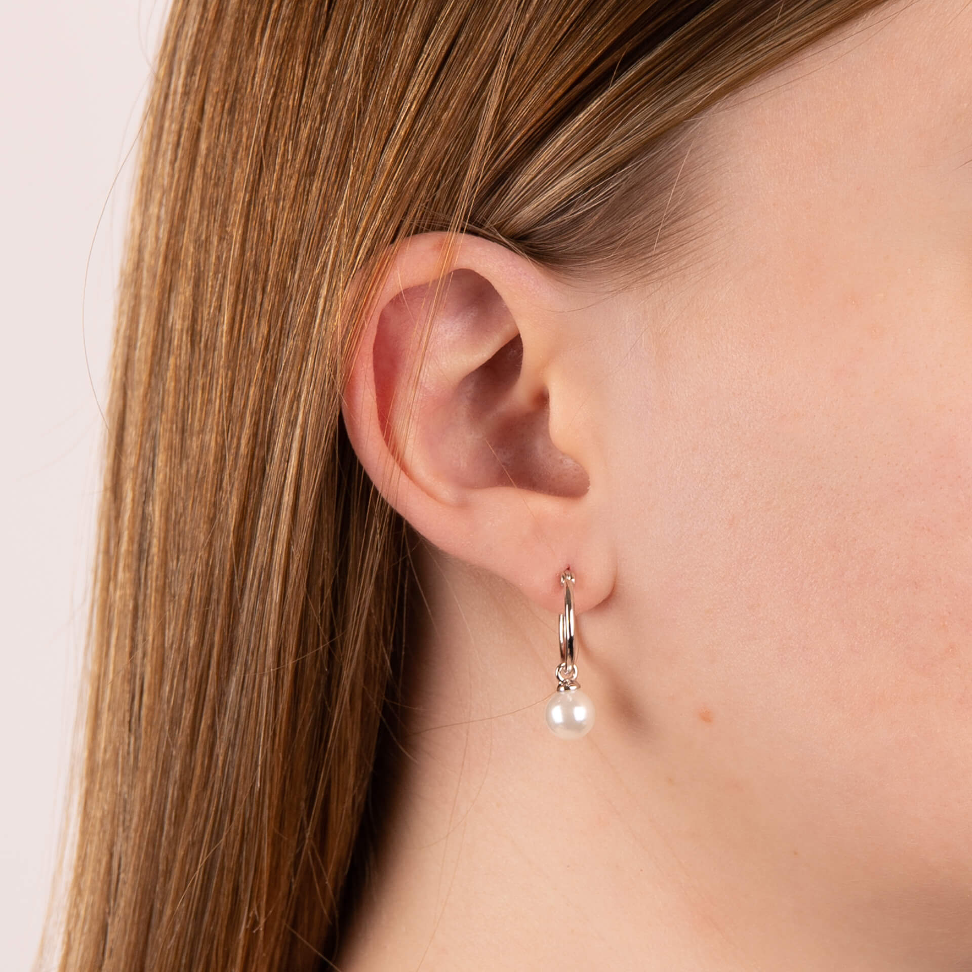 Diamonfire Creolen mit Muschelkernperle